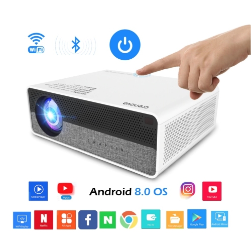 LED Projektor Vetítő FHD 4K CRENOVO WIFI ANDROID 8.0